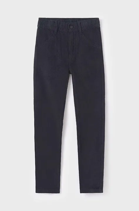 Dětské bavlněné kalhoty Mayoral joggery šedá barva, hladké