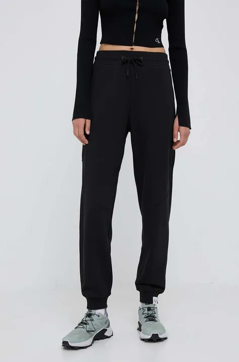 Calvin Klein Jeans spodnie dresowe kolor czarny gładkie