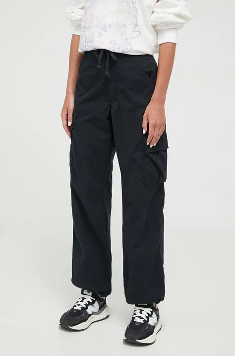 Hollister Co. spodnie damskie kolor czarny high waist