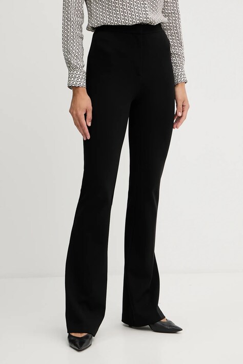 Kalhoty Pinko dámské, bílá barva, zvony, high waist