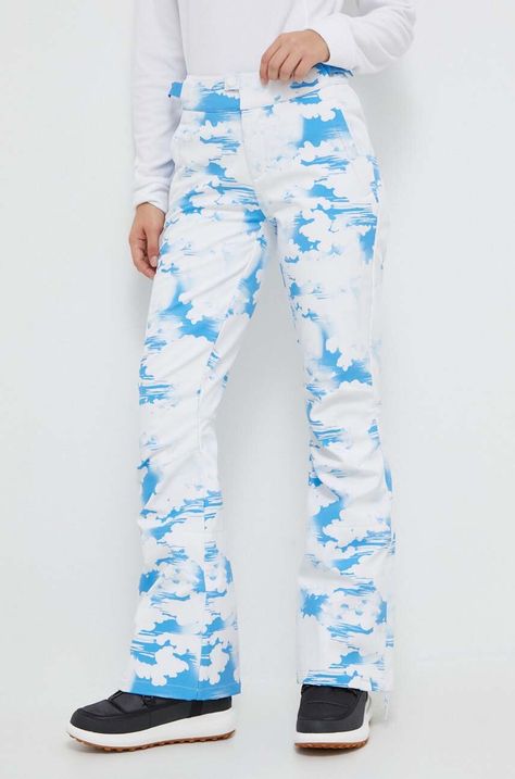 Παντελόνι Roxy x Chloe Kim χρώμα: άσπρο