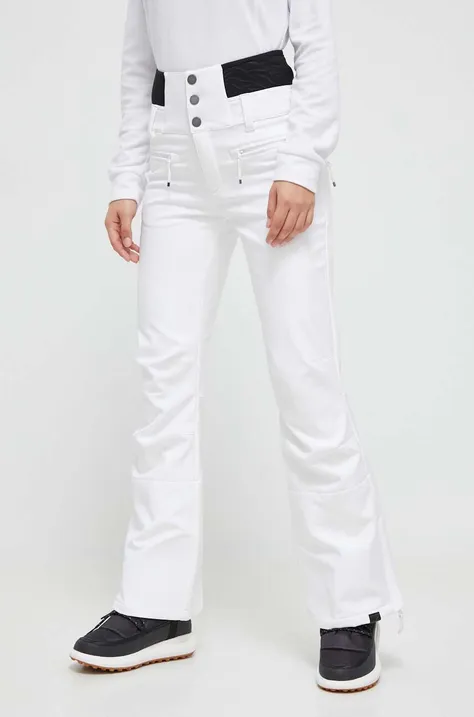 Lyžiarske nohavice Roxy Rising High biela farba