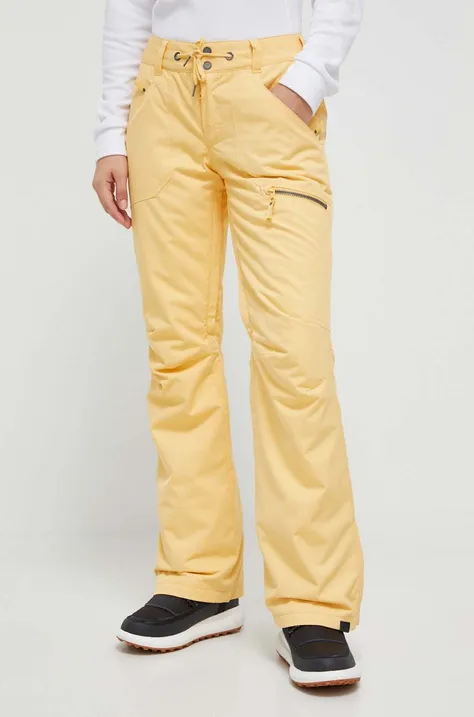 Roxy pantaloni Nadia culoarea galben