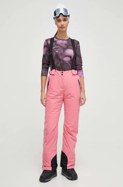 Smučarske hlače EA7 Emporio Armani roza barva