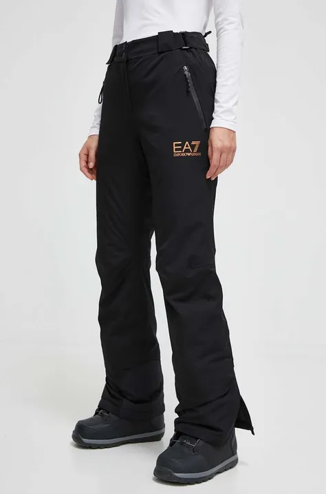 Smučarske hlače EA7 Emporio Armani črna barva