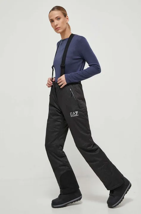 Лижні штани EA7 Emporio Armani колір сірий