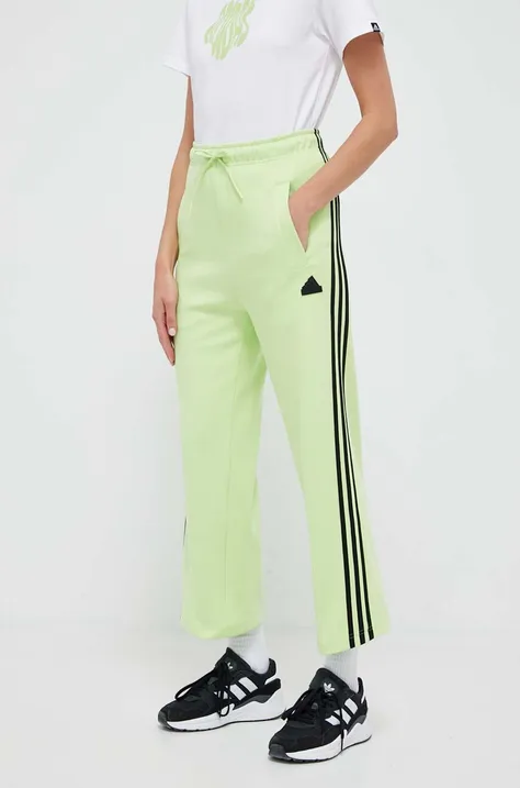 adidas spodnie dresowe kolor zielony z aplikacją