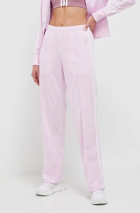 Спортивные штаны adidas Originals цвет розовый с аппликацией