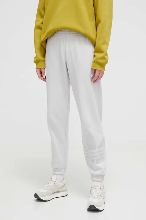 adidas Originals pantaloni da jogging in cotone colore grigio con applicazione
