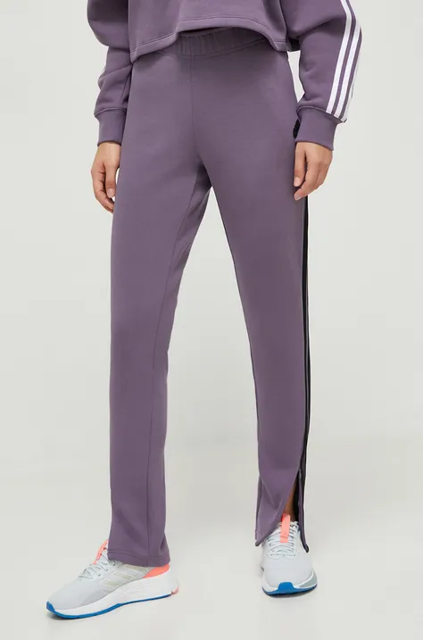 adidas spodnie dresowe kolor fioletowy wzorzyste