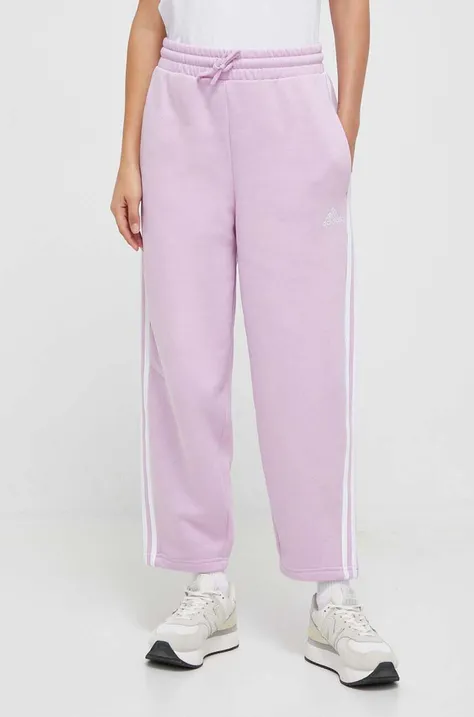 Спортивные штаны adidas цвет розовый с аппликацией