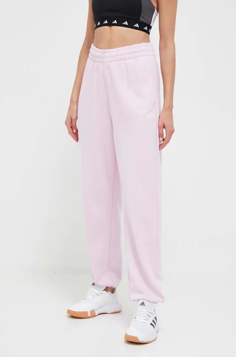 adidas Originals spodnie dresowe kolor różowy gładkie