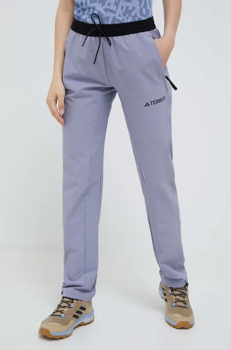 Outdooor hlače adidas TERREX Liteflex vijolična barva