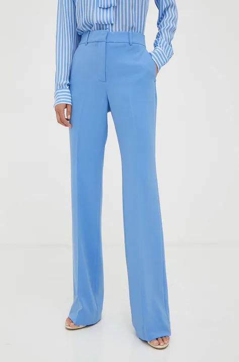 Панталон MICHAEL Michael Kors в синьо с широка каройка, с висока талия