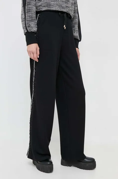 Liu Jo spodnie dresowe kolor czarny gładkie