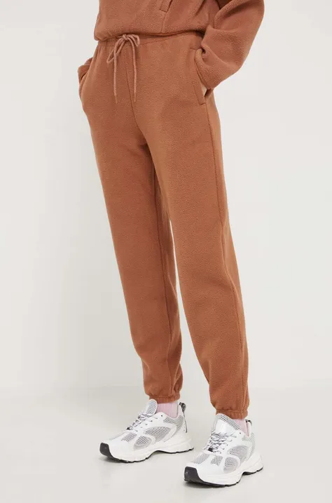 UGG spodnie dresowe kolor brązowy gładkie