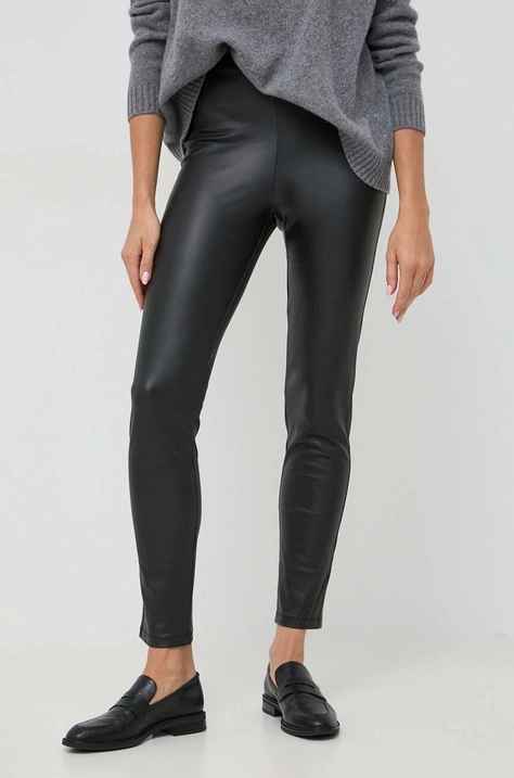 Max Mara Leisure legginsy damskie kolor czarny gładkie