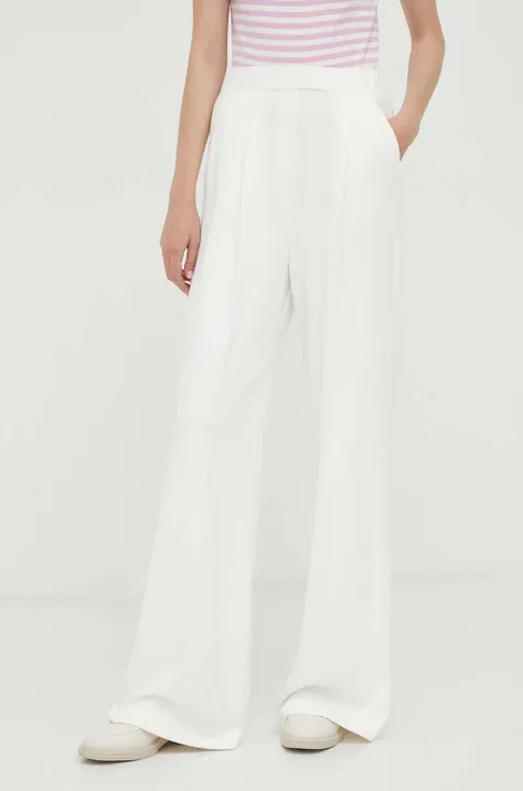 Max Mara Leisure spodnie dresowe kolor biały gładkie