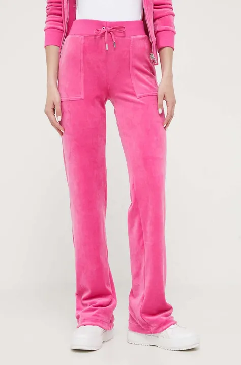 Спортивные штаны Juicy Couture Del Ray цвет розовый однотонные