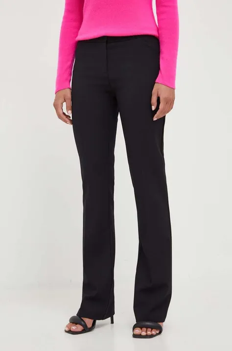 Pinko pantaloni in misto lana colore nero