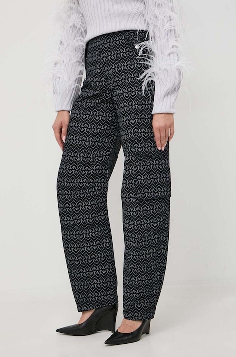 Patrizia Pepe pantaloni in cotone colore nero