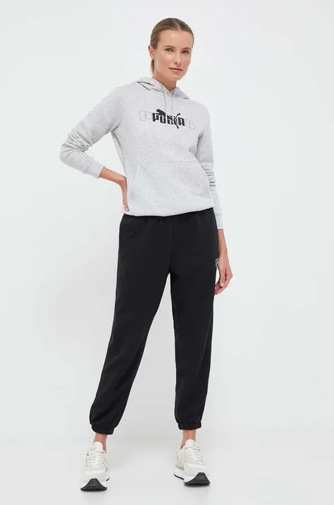 Спортен панталон New Balance в черно с изчистен дизайн