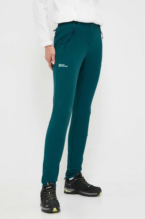 Jack Wolfskin pantaloni de exterior Geigelstein culoarea verde