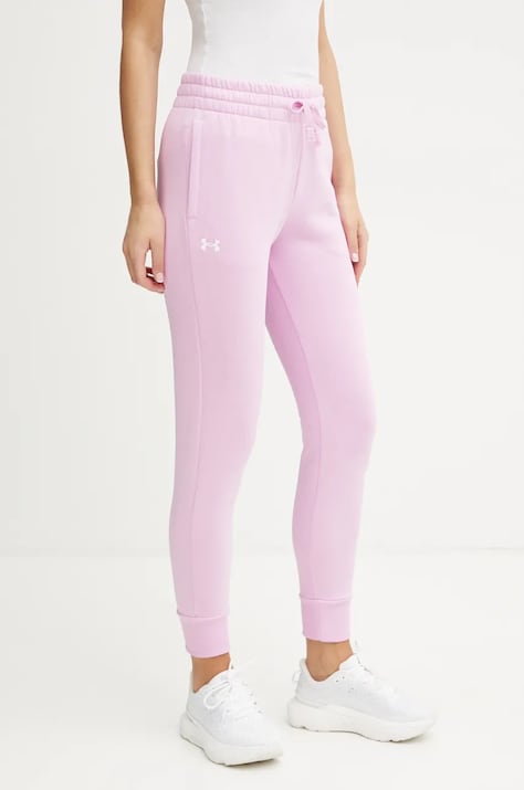 Under Armour pantaloni de trening culoarea violet, neted, 1379438