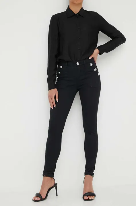 Τζιν παντελόνι Morgan χρώμα: μαύρο