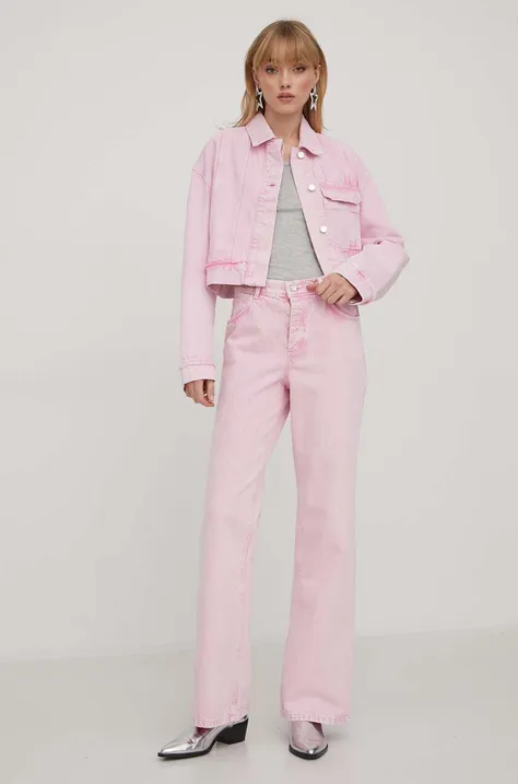 Τζιν παντελόνι Stine Goya Joelle χρώμα: ροζ