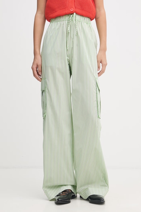 Βαμβακερό παντελόνι Stine Goya Fatuna χρώμα: πράσινο