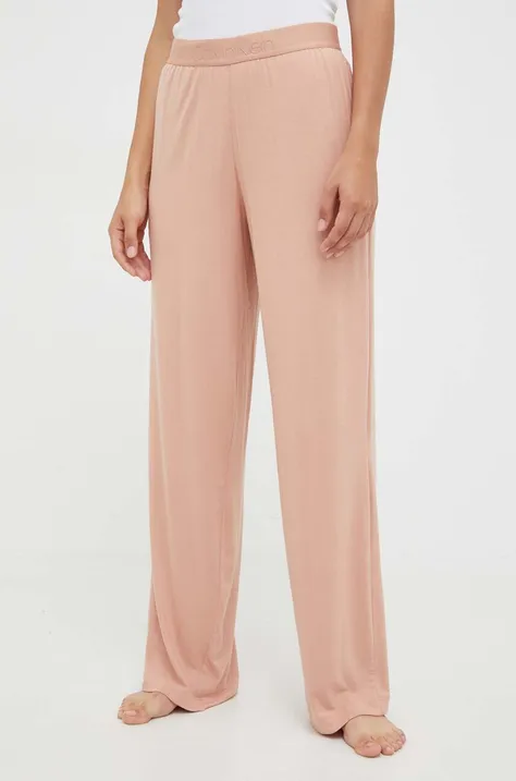 Pyžamové nohavice Calvin Klein Underwear dámske, ružová farba, 000QS7007E