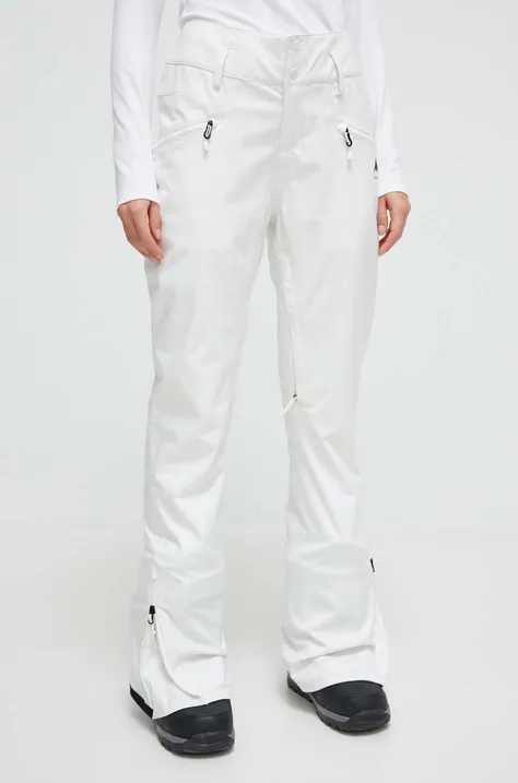 Burton spodnie Marcy High Rise kolor biały