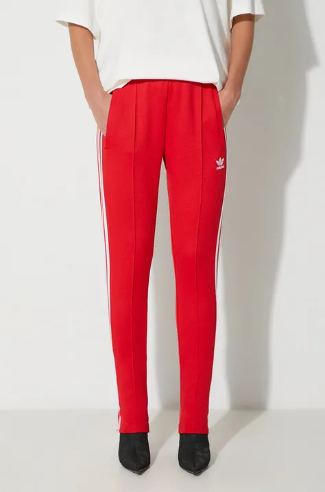 adidas Originals pantaloni de trening SST Classic TP culoarea roșu, cu imprimeu, IK6603