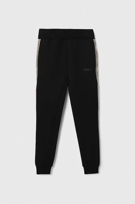 Дитячі спортивні штани Guess колір чорний візерунок