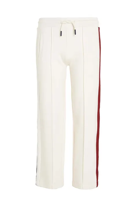 Tommy Hilfiger spodnie dresowe dziecięce kolor biały wzorzyste