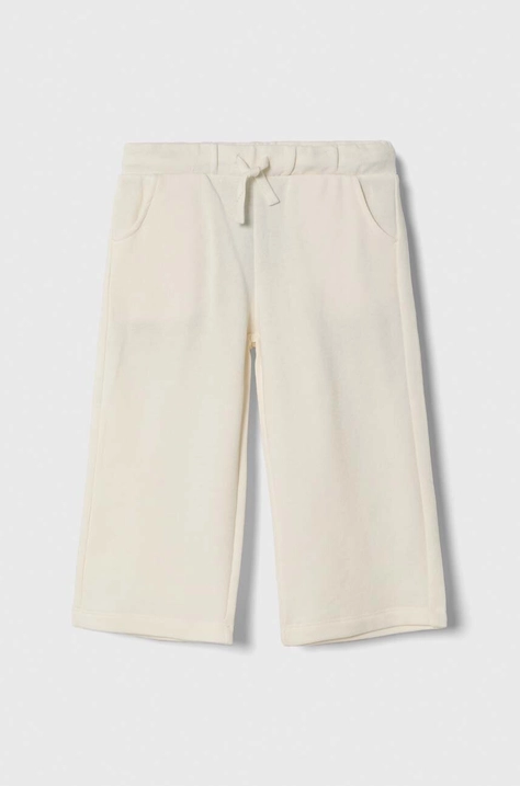 United Colors of Benetton pantaloni culoarea bej, neted