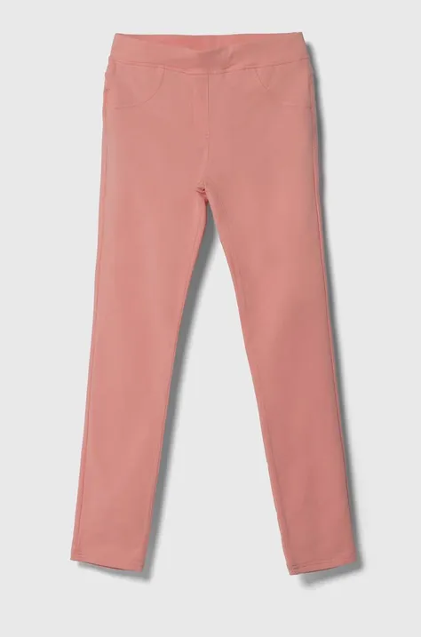 Дитячі спортивні штани United Colors of Benetton колір рожевий однотонні