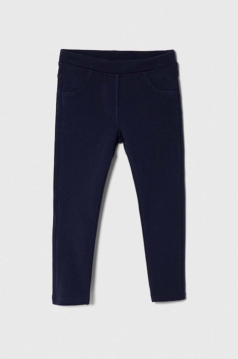United Colors of Benetton pantaloni copii culoarea albastru marin, neted