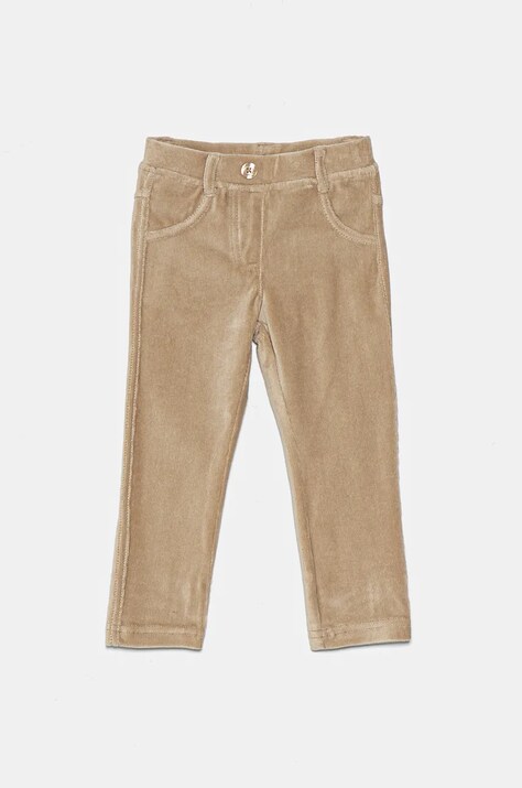 Детски панталон United Colors of Benetton в бежово с изчистен дизайн