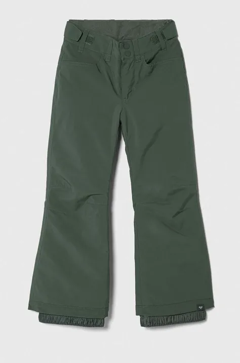 Detské lyžiarske nohavice Roxy BACKYARD G PT SNPT zelená farba