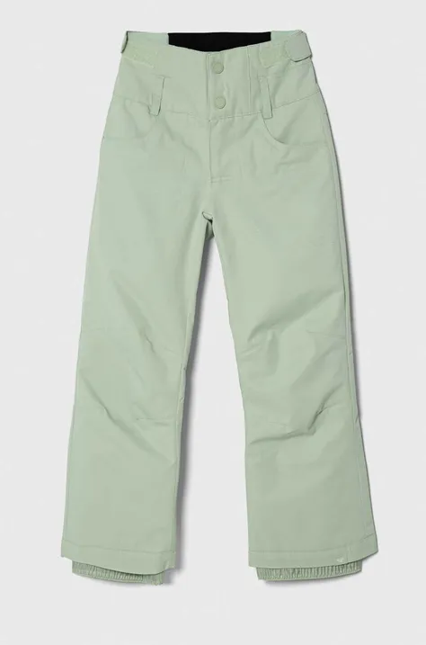 Παιδικό παντελόνι σκι Roxy DIVERSION GIRL SNPT χρώμα: πράσινο