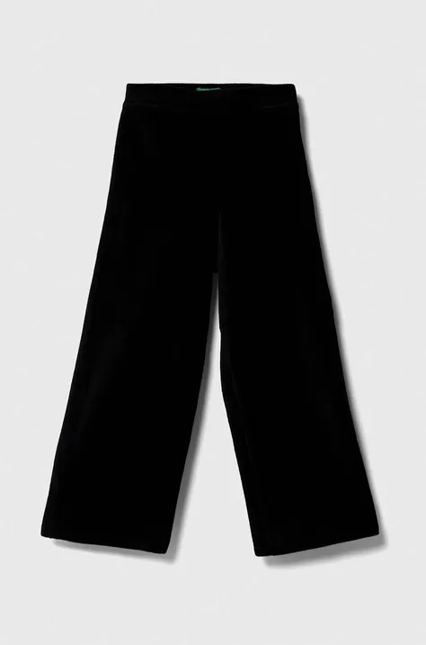Otroške hlače United Colors of Benetton črna barva