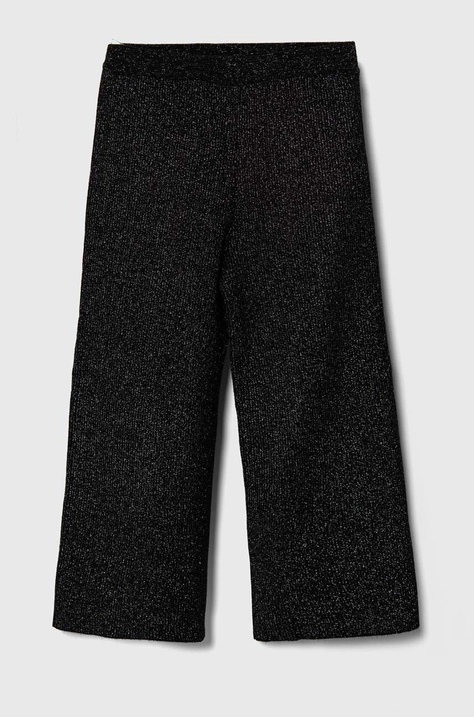 United Colors of Benetton pantaloni copii culoarea negru, neted