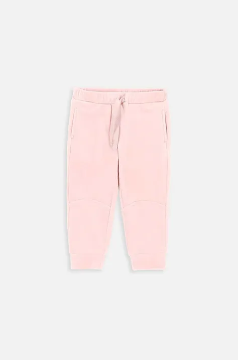Дитячі спортивні штани Coccodrillo ZC3120101SGN SOFT ALPINE GIRL NEWBORN колір рожевий однотонні