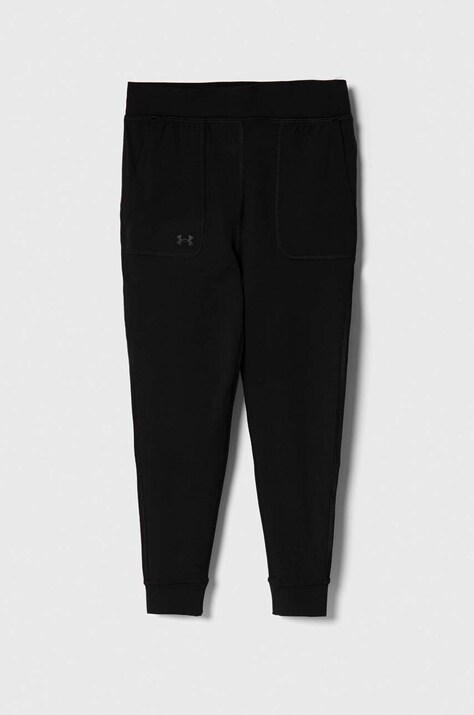 Under Armour pantaloni de trening pentru copii Motion culoarea negru, neted