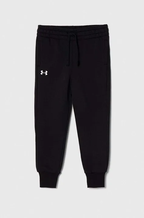 Детские спортивные штаны Under Armour UA Rival Fleece цвет чёрный однотонные