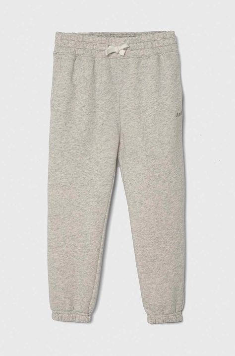 Abercrombie & Fitch pantaloni de trening pentru copii culoarea gri, melanj