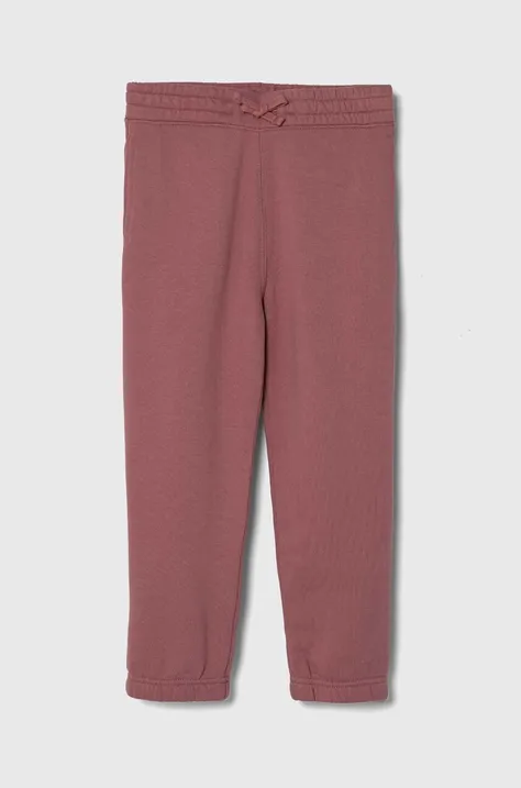 Abercrombie & Fitch spodnie dresowe dziecięce kolor różowy gładkie