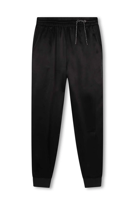 Karl Lagerfeld pantaloni de trening pentru copii culoarea negru, neted